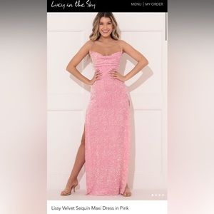 Lucy in the Sky Velvet Sequin Maxi Dress